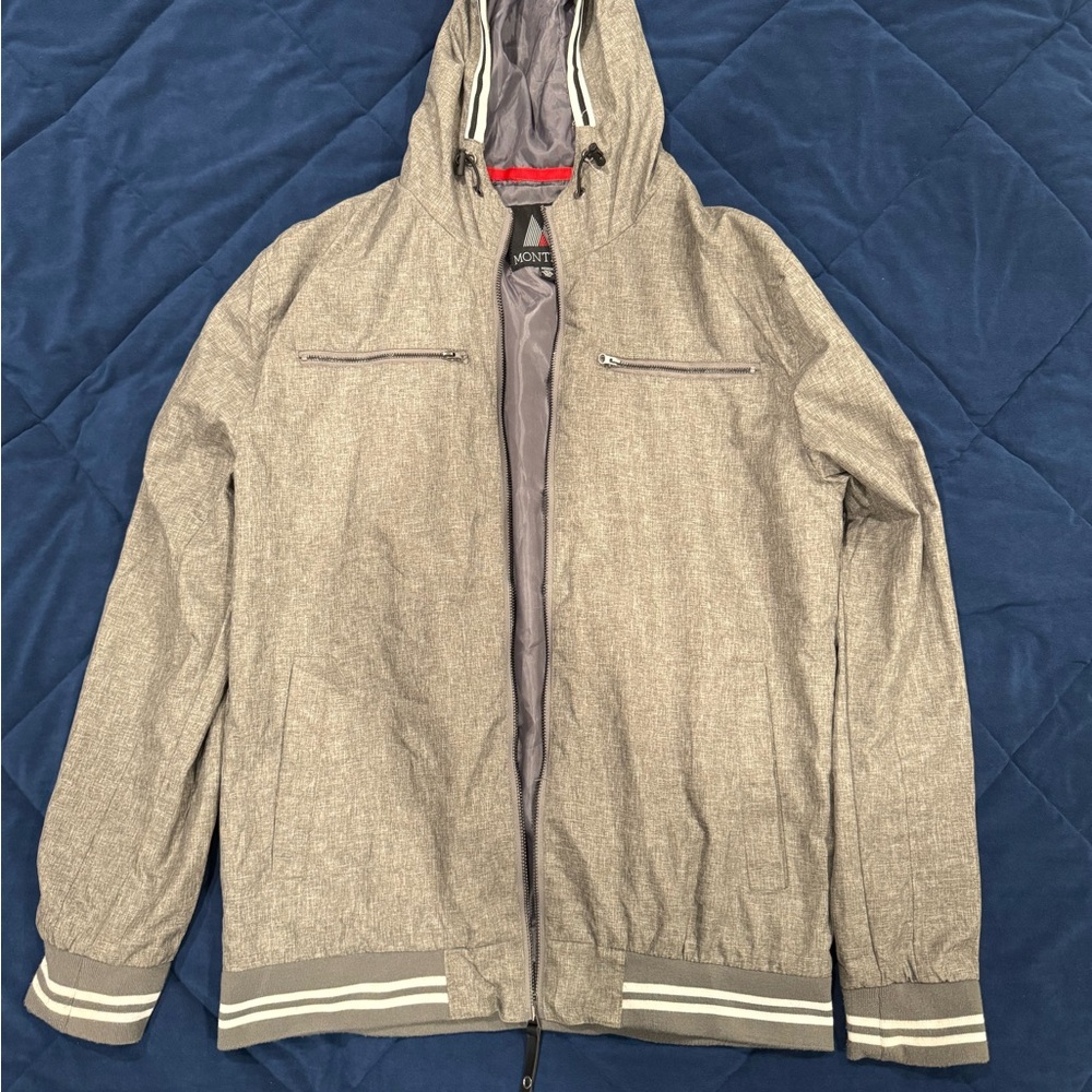 Men's Gray Hooded Jacket
